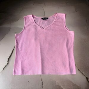 Ming Wang Tank Top Women's Size X-Large Knit Pink
